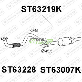 Katalizator SEAT / VOLKSWAGEN - 6K0253058NV 6K0253058NX 6K0253058RV