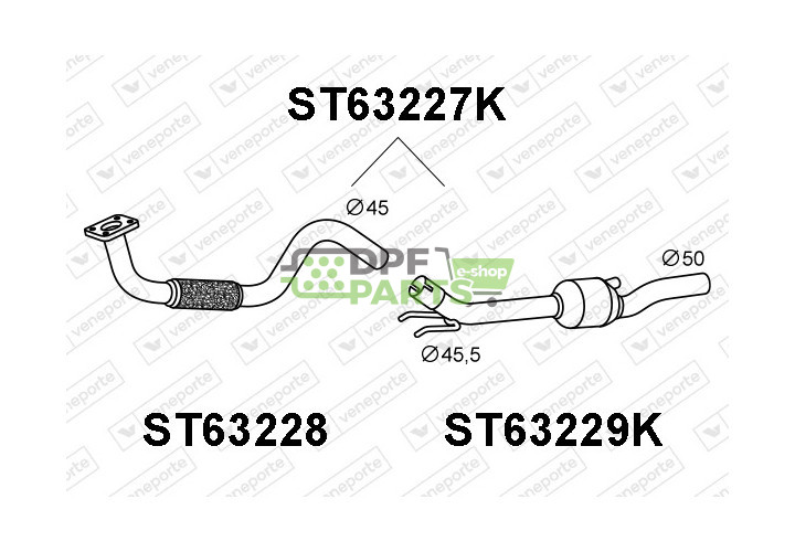 Katalizator SEAT / VOLKSWAGEN - 6K0253058QV 6K0253058QX 6K0253208EG
