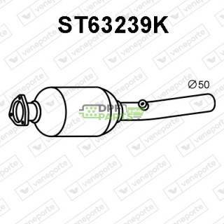 Katalizator SEAT / SKODA / VOLKSWAGEN - 1J0253023X  