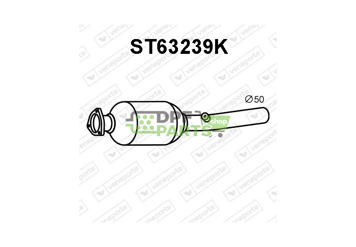 Katalizator SEAT / SKODA / VOLKSWAGEN - 1J0253023X  