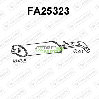 Tlumič FIAT - 46417821 46424893 46444035