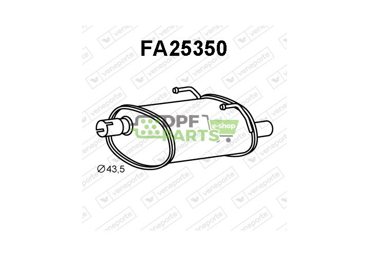 Tlumič FIAT / FORD - 1796254 2028055 46817652