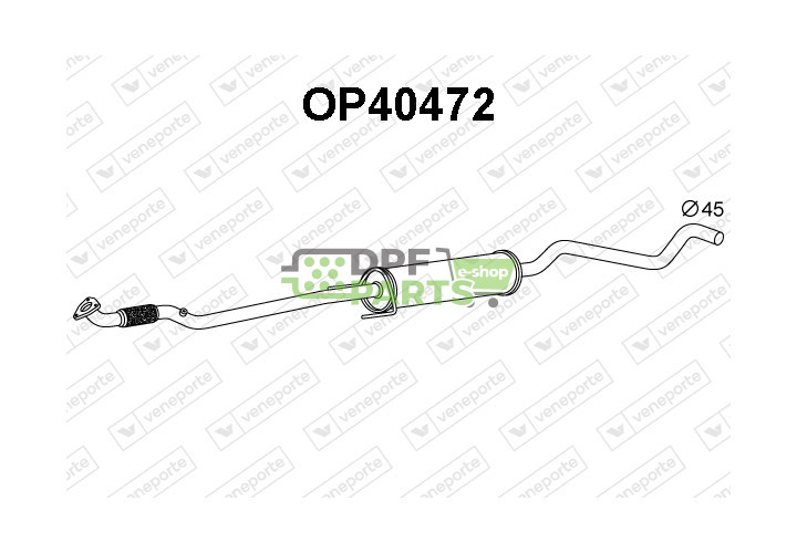 Tlumič OPEL / VAUXHALL - 13126159 13139864 13204580