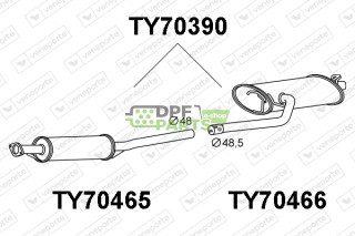 Tlumič TOYOTA - 1743002180 1743002181 1743002200