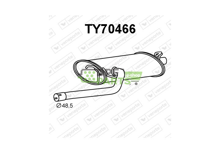 Tlumič TOYOTA - 1743002180 1743002181 1743002200