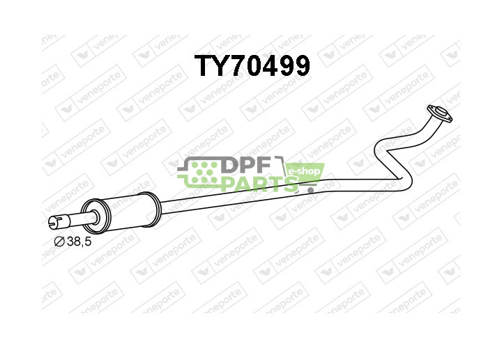 Tlumič TOYOTA - 174100J010 174100J020 174100J040