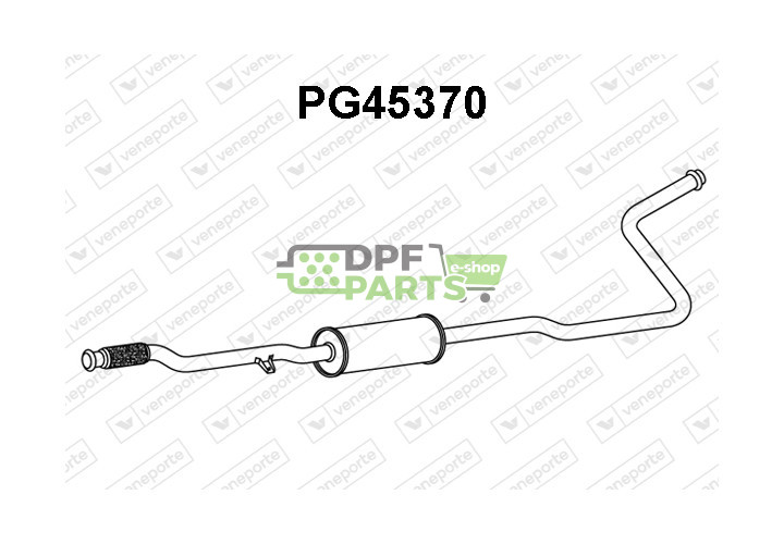 Tłumik CITROËN / PEUGEOT / TOYOTA - 17410YV020 B000893280 