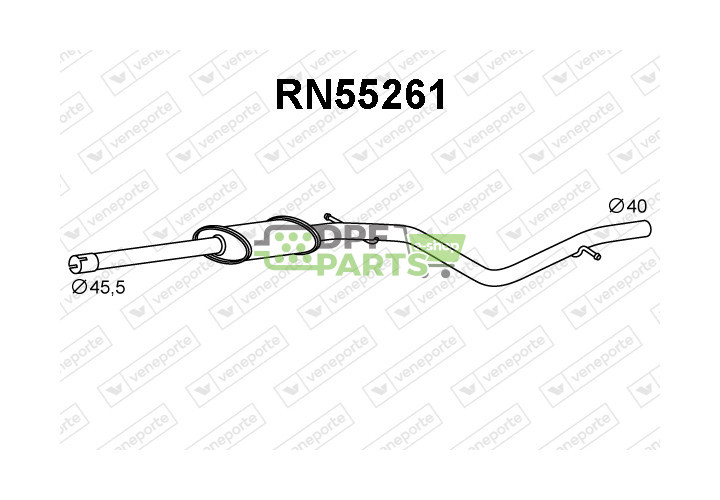 Tłumik DACIA / RENAULT - 200102056R 6001549411 6001549412