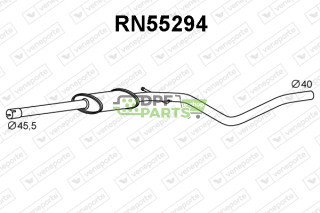 Tłumik DACIA / RENAULT - 6001549295 6001550401 
