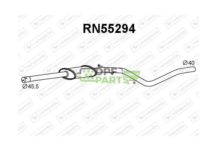 Tłumik DACIA / RENAULT - 6001549295 6001550401 
