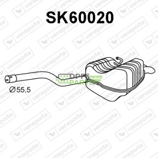 Tłumik SKODA - 1K5253609B  