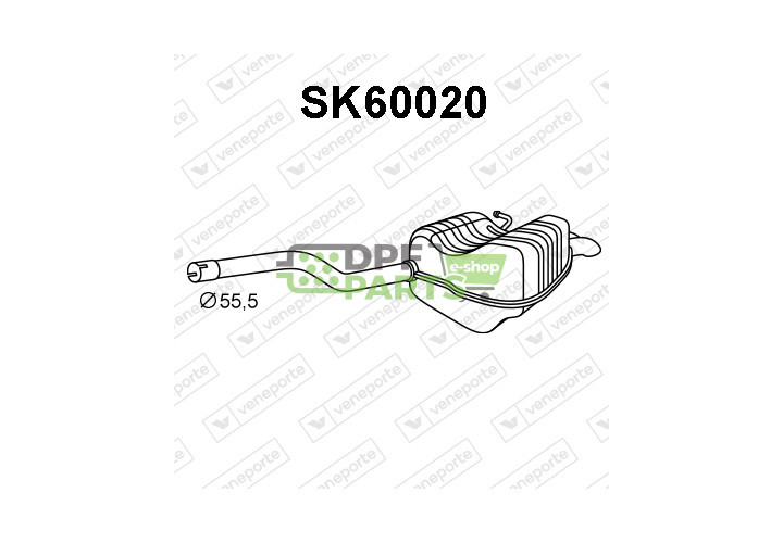 Tłumik SKODA - 1K5253609B  