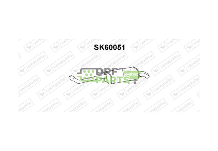 Tłumik SEAT / SKODA / VOLKSWAGEN - 6Q9253609AE 6Q9253609AF 6Q9253609AK