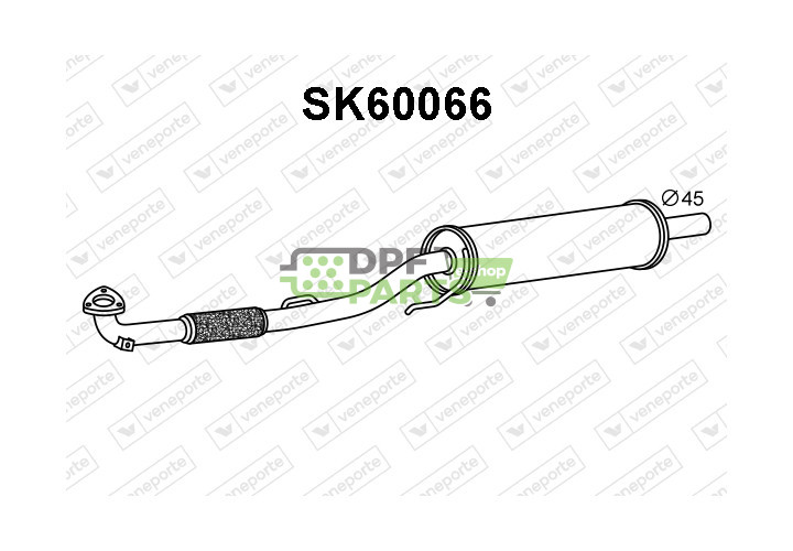 Tłumik SKODA - 6Q0253091AB 6Q0253091T 6R0253091A