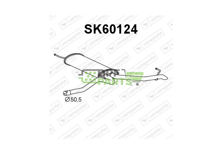 Tłumik SKODA - 5E0253181P 5E0253609J
