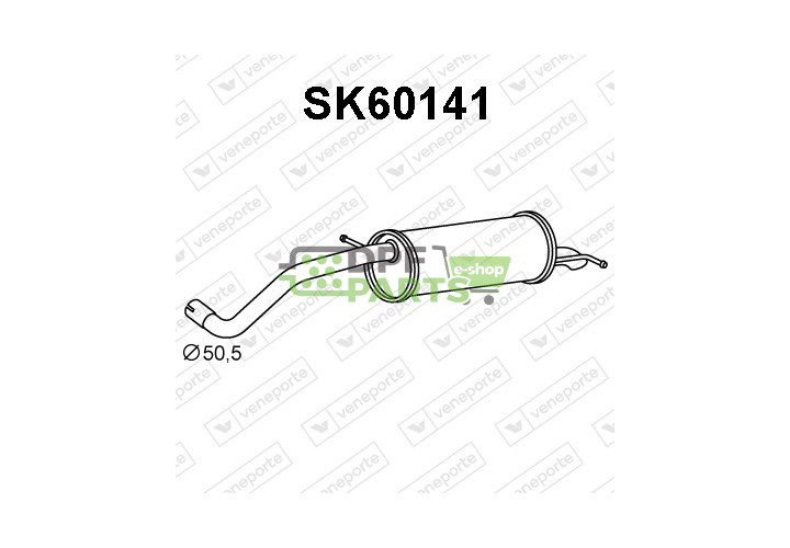 Tłumik SEAT / SKODA - 6R6253609AA 6R6253609AK 6R6253609AS