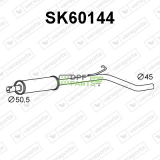 Tłumik SKODA - 2Q0253209M 2Q0253209S 