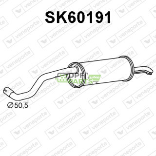 Tlumič SEAT / SKODA - 6RA253609AE 6RA253609AF 6RA253609G