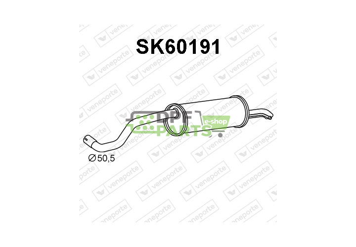 Tlumič SEAT / SKODA - 6RA253609AE 6RA253609AF 6RA253609G