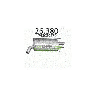 Tłumik końcowy LEXUS GS 300/350/450 - prawa strona - 3.0 - 1743050270 EXLS6023