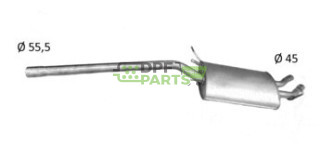 Tłumik końcowy AUDI A6 100 2.6-2.8 1990-1997 - 4A0253609AH 4A0253609BJ 4A0253609P