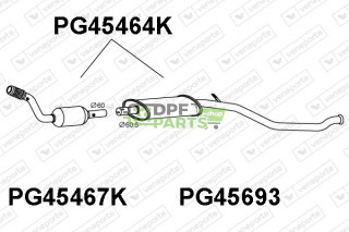Katalizator PEUGEOT - 1705HH 1705QF 1705QG