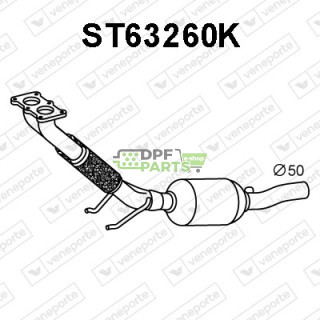 Katalizator AUDI / SEAT / SKODA / VOLKSWAGEN - 1K0254500BX 1K0254500NX 1K0254503MX