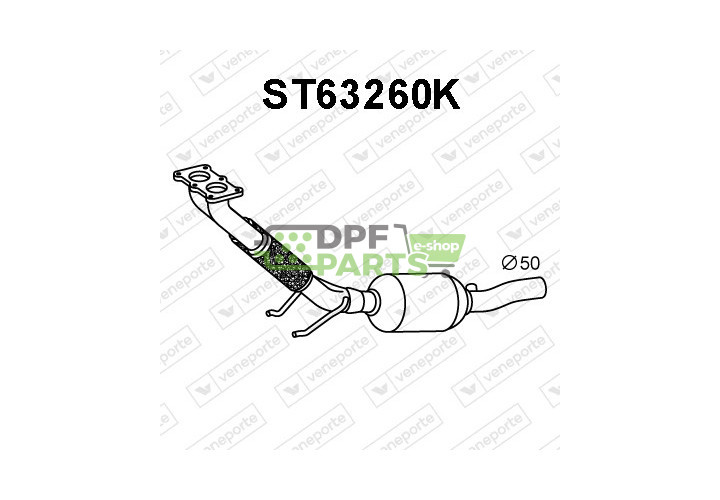 Katalizator AUDI / SEAT / SKODA / VOLKSWAGEN - 1K0254500BX 1K0254500NX 1K0254503MX