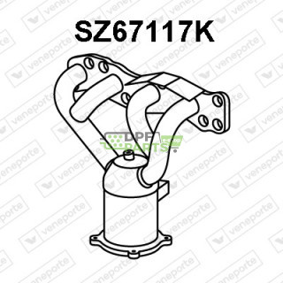 Katalizator FIAT / SUZUKI - 1411055GA1H02 1411055GASH02 1411062J00H02