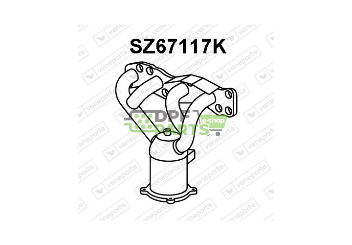 Katalizator FIAT / SUZUKI - 1411055GA1H02 1411055GASH02 1411062J00H02