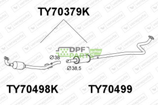 Katalizator TOYOTA - 174100J010 174100J020 1741023061