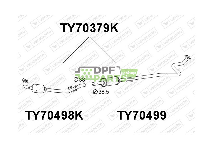 Katalizator TOYOTA - 174100J010 174100J020 1741023061
