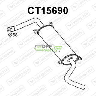 Tłumik CITROËN / FIAT / PEUGEOT - 1350057080 1352322080 1352328080