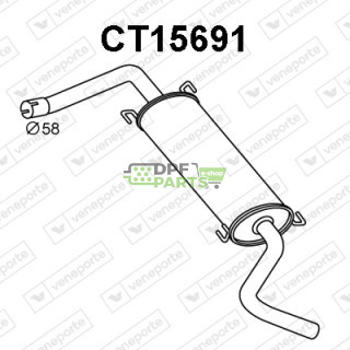 Tłumik CITROËN / FIAT / PEUGEOT - 1352327080 1356081080 1357636080