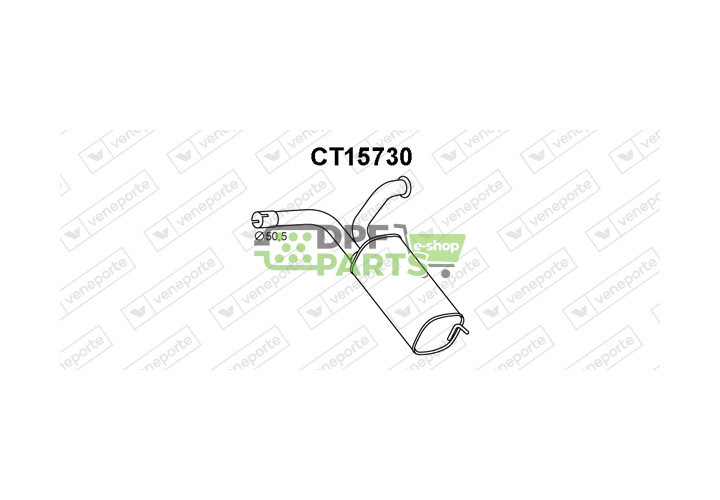 Tłumik CITROËN / FIAT / PEUGEOT - 173055 9661845080 