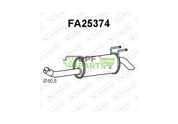 Tłumik FIAT - 46519641 46785046 51770424