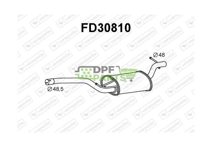 Tłumik FORD / VOLVO - 1234018 1253560 1329718
