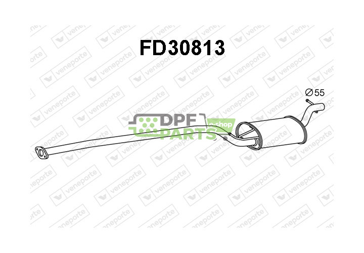Tłumik FORD / MAZDA / VOLVO - 1303456 1349857 1364100