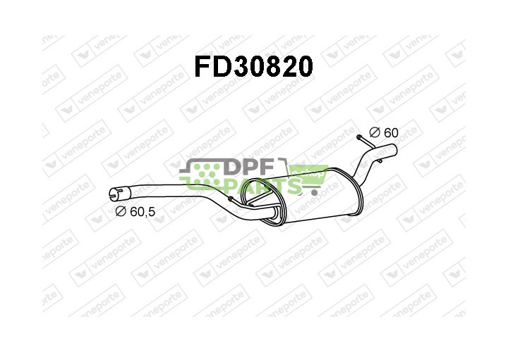 Tłumik FORD / VOLVO - 1234442 1253561 1368316