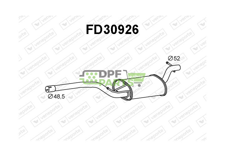 Tłumik FORD - 1100936 1207515 1459364