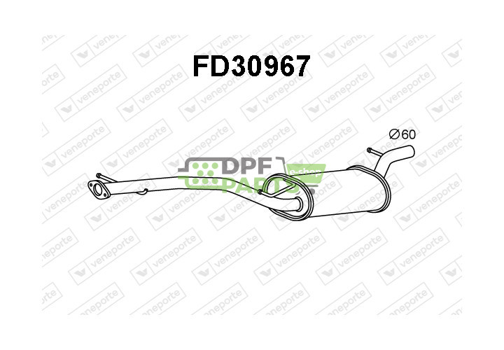 Tłumik FORD / VOLVO - 1306766 1368317 1677758