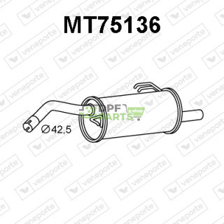 Tlumič MITSUBISHI / SMART - 1571A614 1571A789 4544901401