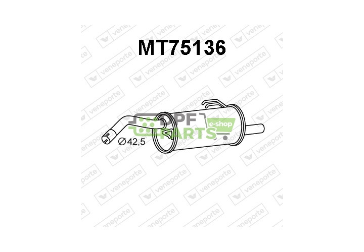 Tłumik MITSUBISHI / SMART - 1571A614 1571A789 4544901401