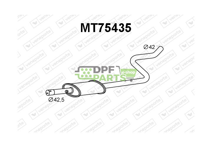 Tlumič MITSUBISHI / SMART - 4544900315 MR597568 