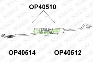 Tłumik OPEL / VAUXHALL - 5852128 5852485 5852710