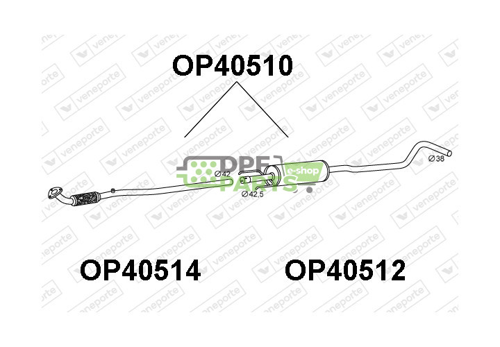 Tlumič OPEL / VAUXHALL - 5852128 5852485 5852710