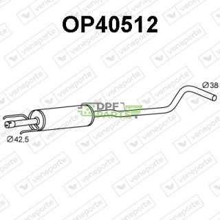 Tłumik OPEL / VAUXHALL - 5852128 5852485 5852710