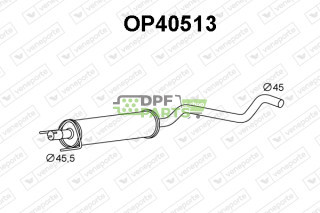 Tłumik OPEL / VAUXHALL - 13126159 13139864 13204580