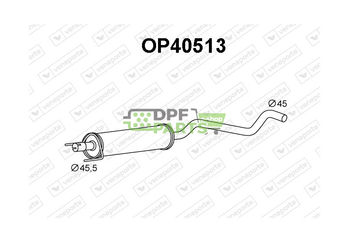Tłumik OPEL / VAUXHALL - 13126159 13139864 13204580