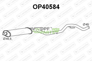 Tłumik OPEL / VAUXHALL - 24447474 5852182 5852572